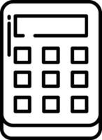 Calculator outline illustration vector