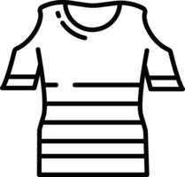 Cold Shoulder Top outline illustration vector