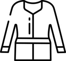 Tunic Top outline illustration vector