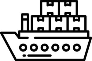 Ship outline illustration vector