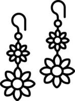 earring outline illustration vector