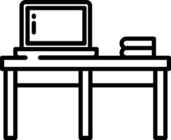 Work Space outline illustration vector