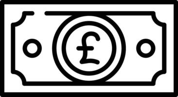 Pound outline illustration vector