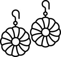 earring outline illustration vector