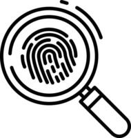 Finger printsearch outline illustration vector