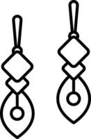 earring outline illustration vector