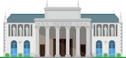 Cute cartoon illustration of a museum vector