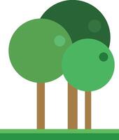 Cute cartoon illustration of a tree group vector