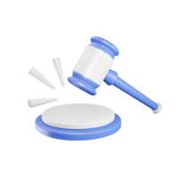 3d Gavel isolated on transparent. Legal for Business png