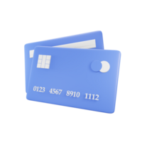 3D credit card for contactless payments on isolated png