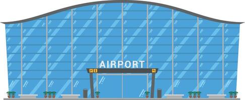 Cute cartoon illustration of an airport vector