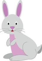 Cute cartoon rabbit illustration vector