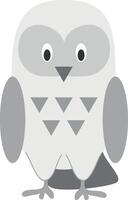 Cute cartoon snowy owl illustration vector