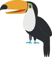 Cute cartoon toucan illustration vector
