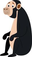 linda dibujos animados chimpancé ilustración vector