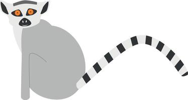 Cute cartoon lemur illustration vector