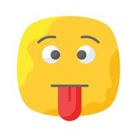 Visually perfect dumb emoji icon design, easy to use and download vector