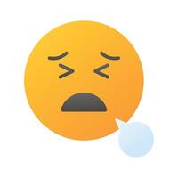 Unique and premium of tired emoji, editable icon vector