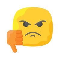 Disgusted emoji design, customizable unique vector