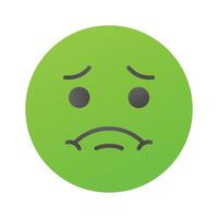 Creative icon of sick emoji, ready to use in website and mobile apps vector