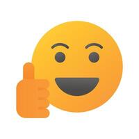 Thumb up, like emoji design, easy to use and download vector