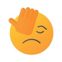 Get this amazing icon of facepalm emoji, sad expressions emoji vector