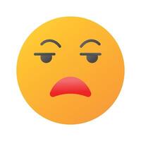 Irritated emoji design, ready to use and download premium vector