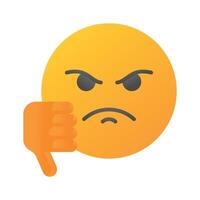 Disgusted emoji design, customizable unique vector