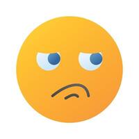 Disgusted emoji design, customizable unique vector