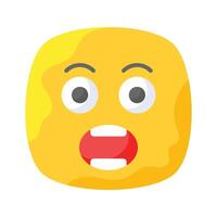 Oh My God expression emoji design, editable vector