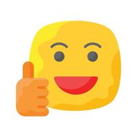 Thumb up, like emoji design, easy to use and download vector