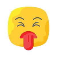 Disgusted emoji design, customizable unique vector