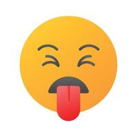 Disgusted emoji design, customizable unique vector