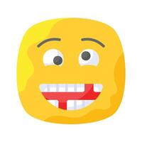 Visually perfect dumb emoji icon design, easy to use and download vector