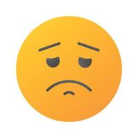 obtener tu manos en perfectamente diseñado triste emoji icono, personalizable vector