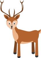 Cute cartoon deer illustration vector