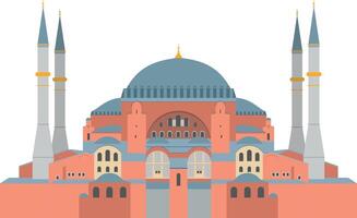 Hagia Sophia illustration. Istanbul, Turkey vector