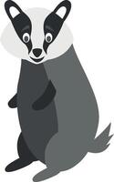 Cute cartoon badger illustration vector