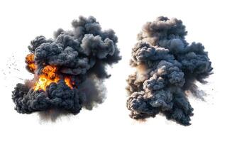 explosions, transparent background photo