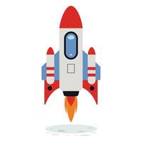 Colorful Space Ship vector