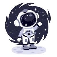 Space Concept With An Astronaut vector