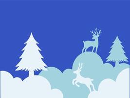 Christmas Tree Frame Background Illustration vector