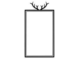 Frame Deer Antler Christmas Background vector