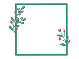 Christmas Frame Holly Tree Background vector
