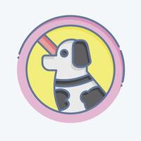 Icon Pet Sign. related to Hotel Service symbol. doodle style. simple design illustration vector