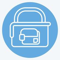 Icon Luggage. related to Hotel Service symbol. blue eyes style. simple design illustration vector