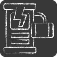 Icon Mobile Charging Station. related to Hotel Service symbol. chalk Style. simple design illustration vector