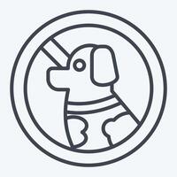 Icon Pet Sign. related to Hotel Service symbol. line style. simple design illustration vector