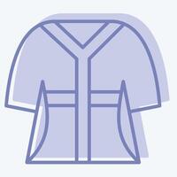 Icon Bathrobe. related to Hotel Service symbol. two tone style. simple design illustration vector