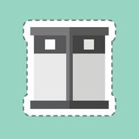 Sticker line cut Lift. related to Hotel Service symbol. simple design illustration vector